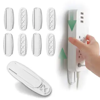 

Self Adhesive Power Strip Holder Wall Mounted for Fixing Insert Row Wifi Router Multifunctional Socket Organizer for Living Room