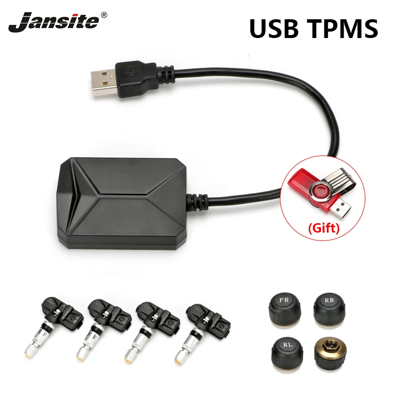 Jansite USB Android системы контроля давления в шинах шин Давление мониторинга Системы