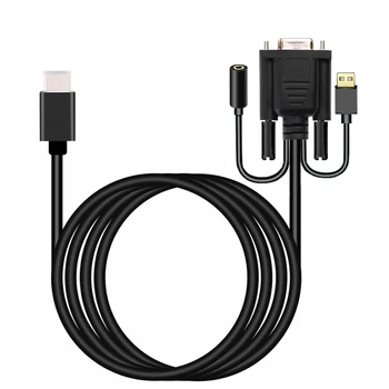 

1080p HDMI To VGA Adapter Converter Cable For Notebook PC Laptop Nintendo Switch Gold-plated Built-in Active Convert Chip