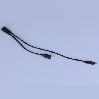 

1pc Micro USB 2.0 Splitter Y 1 Female To 2 Male Data Charge Cable Extension Cord For Phone High Quality Data Cable