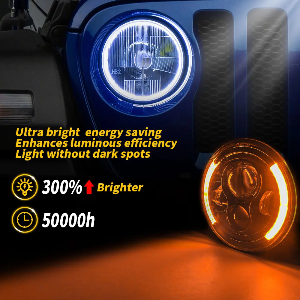 Dxzモーターサイクル7インチh4 LEDヘッドライトハーレーツーリングウルトラクラシックエレクトリックストリートグライドロードキングヤヤマヒロヘッドランプ  AliExpress