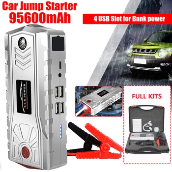 

Car Jump Starter Battery Power Bank 95600mAh 12V 600A Waterproof Fast Charging Car Battery Booster Portable Emergency Charger
