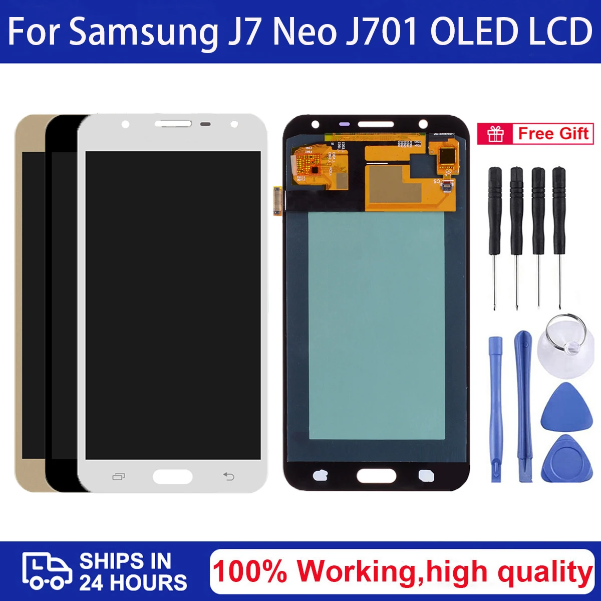 5.5&quotOLED Display For Samsung Galaxy J7 Neo J701 SM-J701F J701M J701MT J701F/DS LCD with Touch Screen Digitizer Assembly | Мобильные