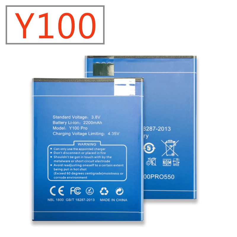 Сменные литий ионные аккумуляторы для Doogee Valencia 2 Y100 Pro 2200 мАч|Аккумуляторы