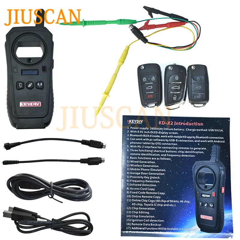 JIUSCAN Handy Baby II автоматический ключ инструмент для 4D/46/48/G чипы программист удобный ребенок 2 английский/испанский программист+ G и 96 бит 48 funct