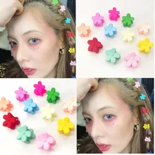 Специальное предложение Южная Корея Детская маленькая ручка цвет макаруна Мини сливы маленький коготь клип ребенок цветок тусклый лак для волос коготь