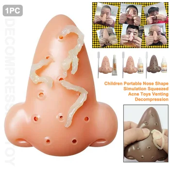 

Squeezed Acne Toys Stress Resistant Simulation Non Toxic Extrusion Nose Shape TPE Venting Decompression Children Portable Spoof