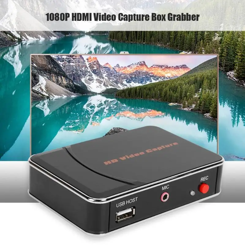 1080P 30fps HDMI записывающее устройство для игр Захват карты захват hd-видео коробка захват Бесплатный привод один щелчок запись с адаптером питания