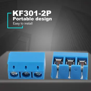 

100PCS KF301-3P 3 Pin Plug-in PCB Screw Terminal Block Connector 5.08mm Pitch Connectors Terminals Precision workmanship