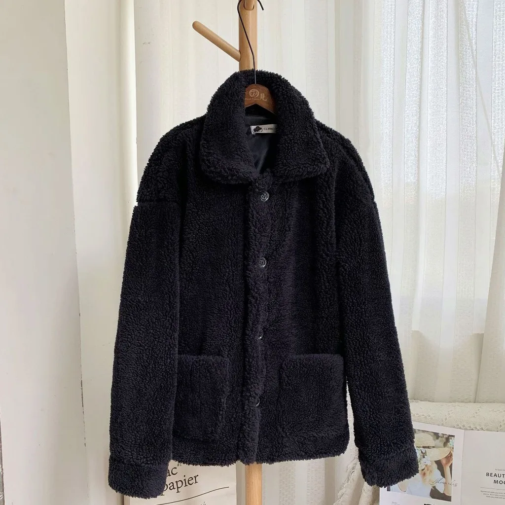 Womail, осенне-зимнее пальто, женское, плюс бархат, модное, одноцветное, пальто с отворотом, тонкое, средней длины, с карманом, пальто JL29 Chaqueta de mujer