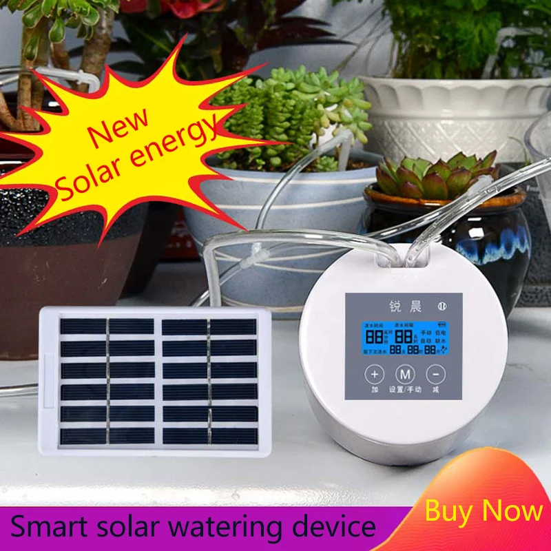 

2020 Solar Charging Automatic Watering Device Home Intelligent Timing Irrigation system Water Pump Seepage Drip Watering Flowers