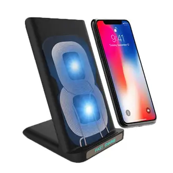 

15W Qi Wireless Charger Desktop Wireless Double Coil Fast Charging Dock Stand Phone Charger for Samsung Huawei Xiaomi