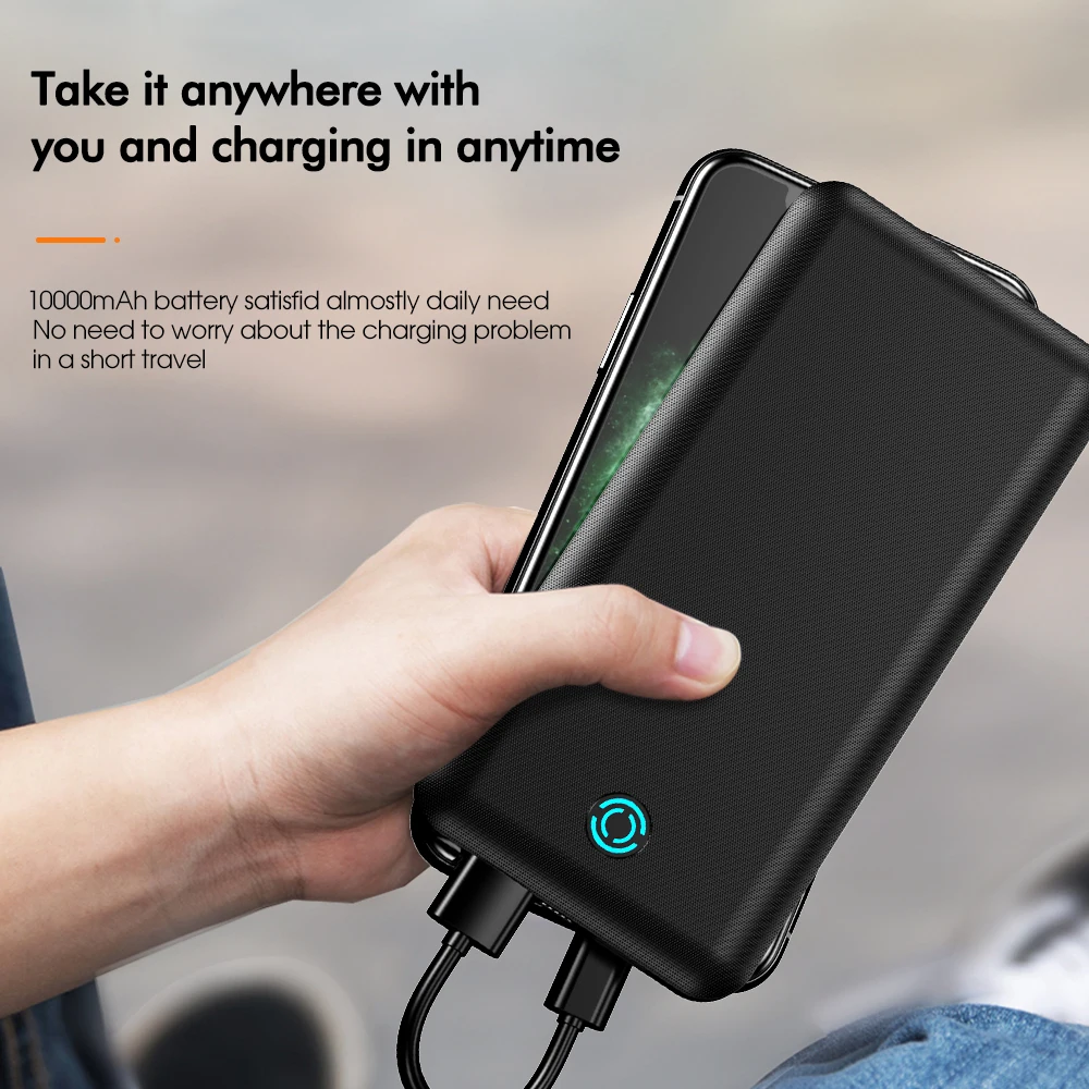 YKZ Power Bank 10000Mah Type C USB Mini Portable Charger Travel Power Bank Fast Charge Mobile Phone Powerbank 10000 Fast Charger