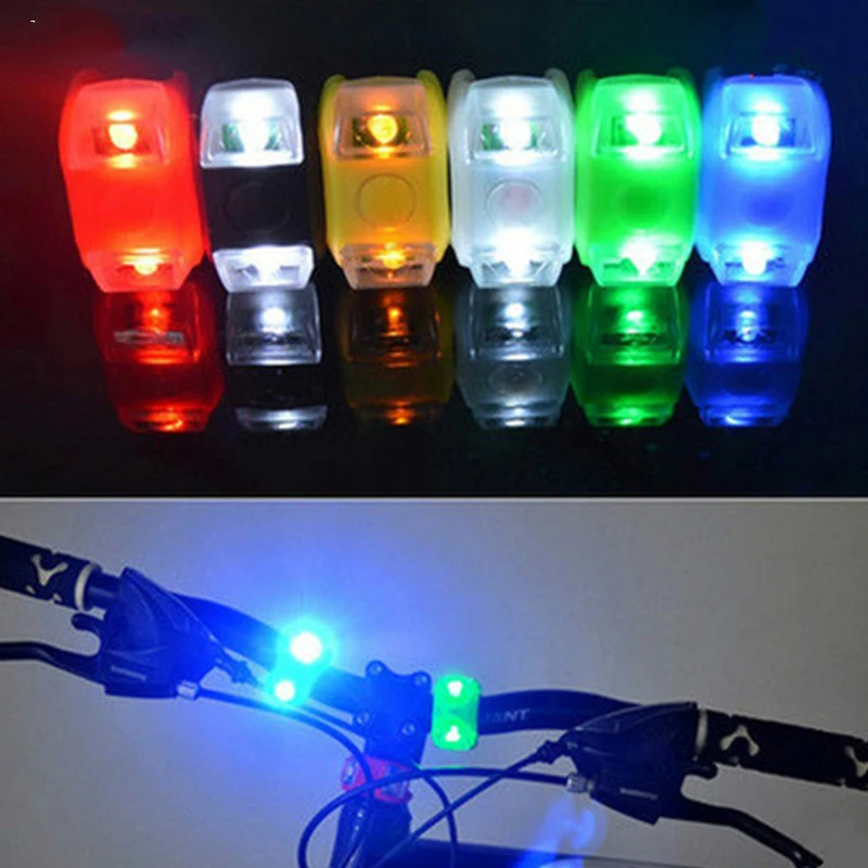 

Bicycle Light Taillight Silicone Bike Front Light LED Head Front Rear Wheel Bicycle Lights Useful Bike Accessories Cycling Lamp