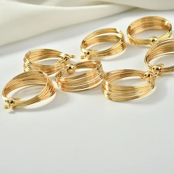 

Min order 10pcs/lot 23mm multilayer copper wire circle shape rounds shape flaoting locket charms diy jewelry earring accessory