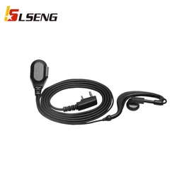 Two-Way Radio Handset 2-Pin G-Shaped Earhook Headset Microphone For Baofeng Kenwood Retevis Motorola Walkie-Talkie Headset