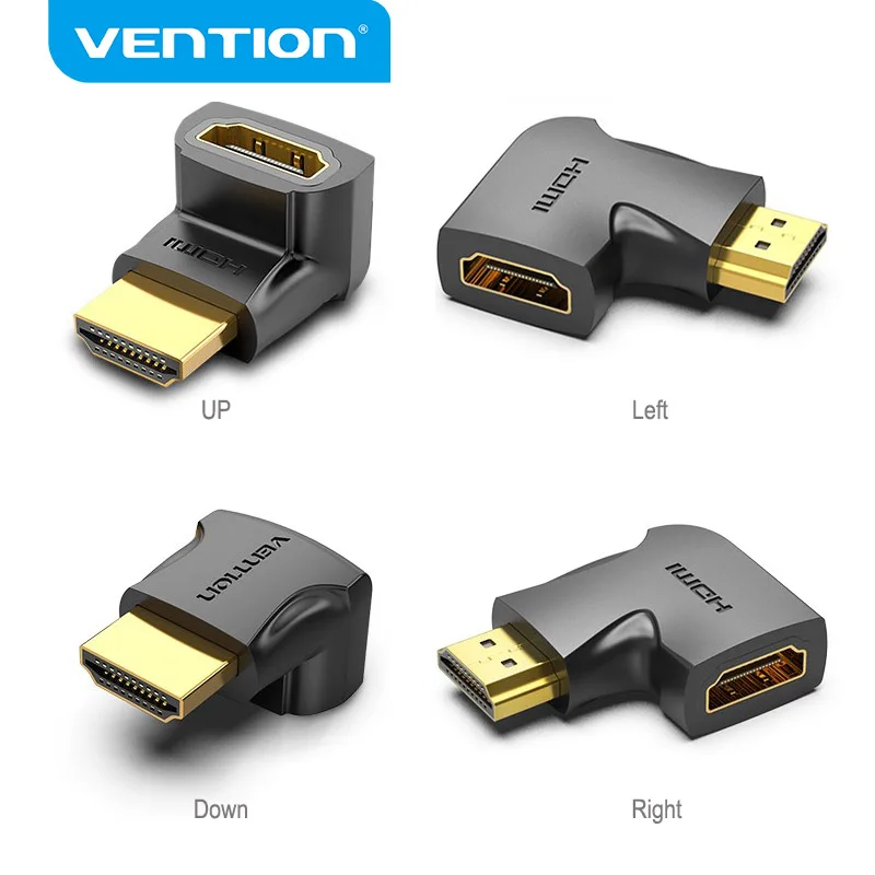 HDMI Adapter 90 270 Degree Right Angle Male to Female Converter 4K HD Connector For HDTV PS4 TV Box HDMI Calbe Extender
