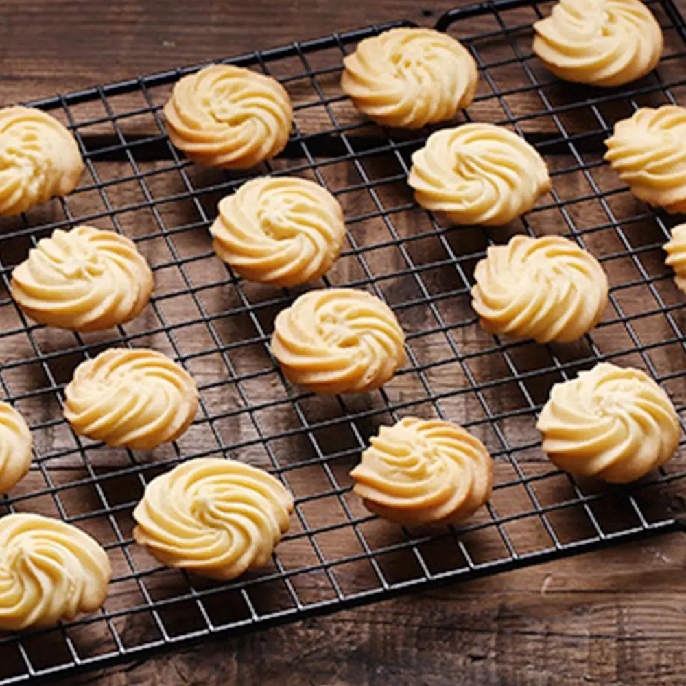 Stainless Steel Wire Grid Cooling Tray Cake Food Rack Oven Kitchen Baking Pizza Bread Barbecue Cookie Biscuit Holder Shelf L1