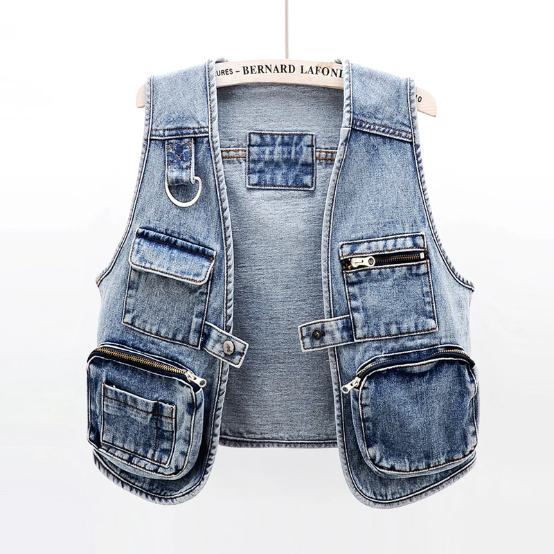 vintage denim waistcoat