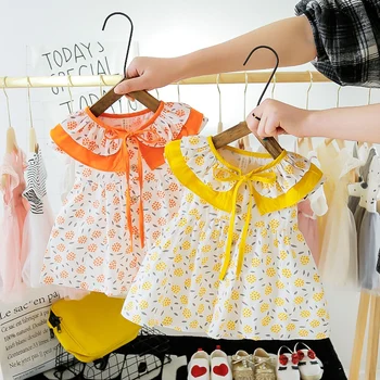 

Baby Children's Clothing 2020 0-3T Summer Models Toldder Girls Children Sleeveless Dresses Baby Gauze Princess Baby Summer