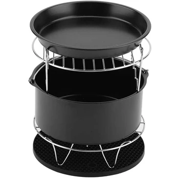 

5Pc/Set Air Fryer Accessories Fit Baking Basket Pizza Plate Grill Pot Kitchen Cooking Tool for Party