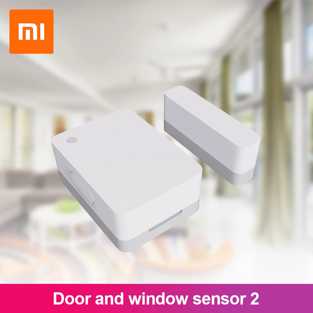 New Xiaomi Mijia Smart Door & Window Sensor 2 Bluetooth 5.0 Light Records Overtime Unclosed Reminder For Mihome App