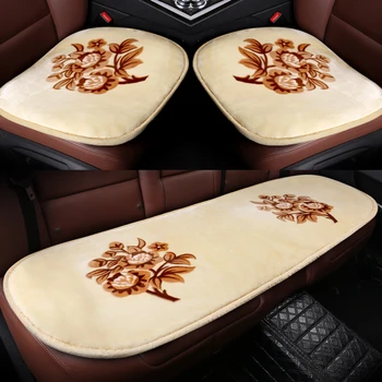 

winter season plush material warm universal fit car seat cover cushion for lada kia hyundai bmw