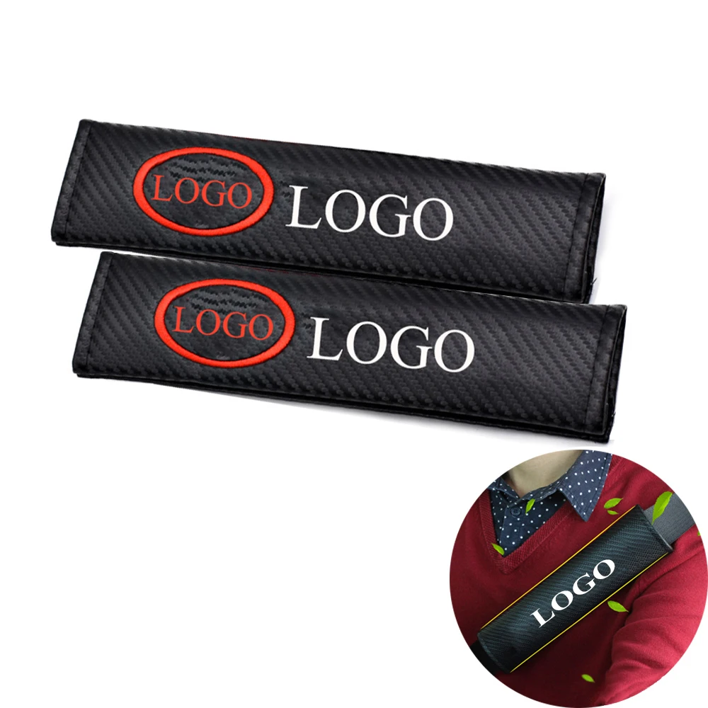 

Car Styling Carbon Fibre Seat Belt Cover Auto Emblem Seatbelt Shoulder Pad Car Seatbelt Covers Interior Accessories For Toyota
