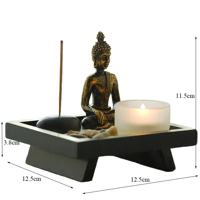 Details about   Incense Burner Buddha Statue Sand Tray Kit Home Outdoors And Indoor Ornament New 