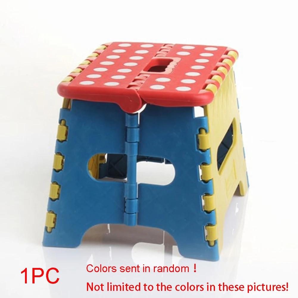 

Hinmay Small Folding Step Stool Plastic Multi Purpose Slip Resistant Top Step Foldable Easy Storage Home Kitchen - 22*17*18cm