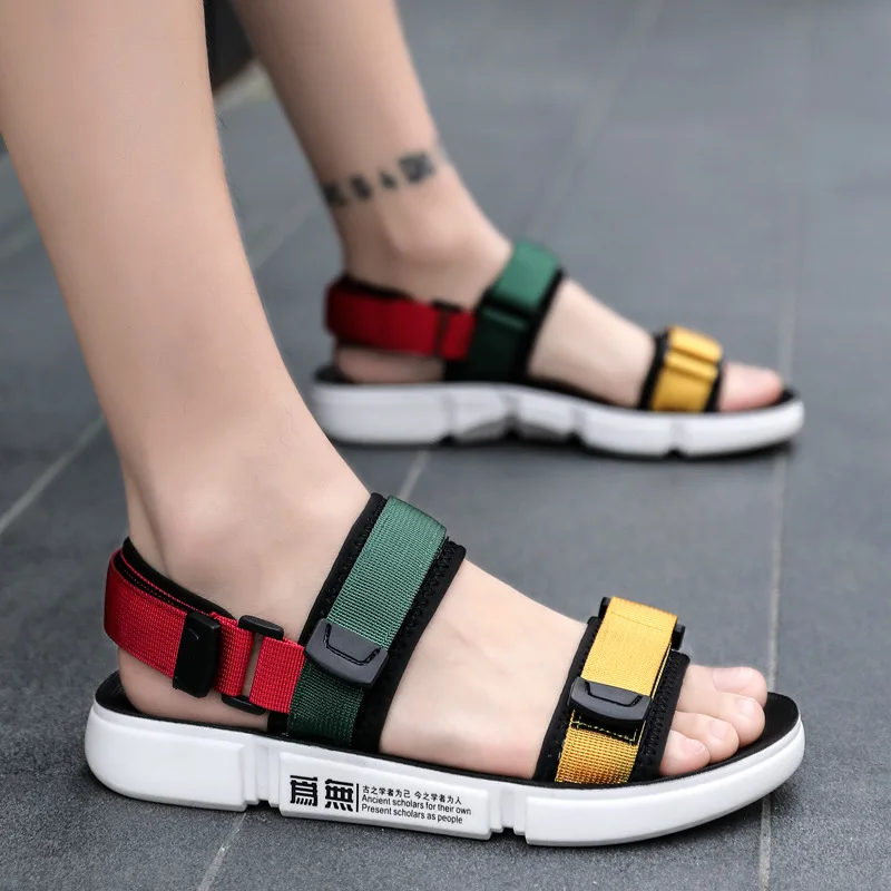 

Summer Casual Sandals Korean-style Trend Dual Purpose Beach Shoe Versitile Fashion Men's Slippers