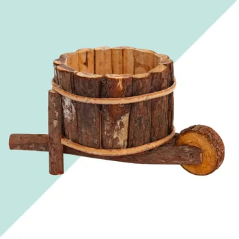 

Wooden Cart Flowerpot Creative Fleshy Combination Plant Pot Shop Window Garden Decoration Ornamental Artificial Flower Wheelbarr
