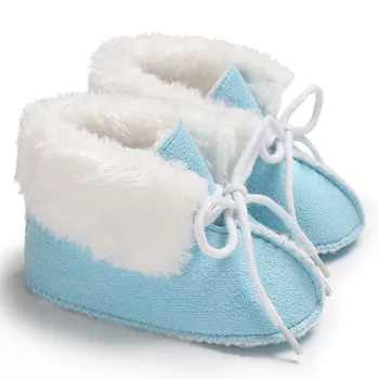 

Fashion Lovely baby Toddler shoes baby girl shoes cotton Baby Boy Soft Booties Pure Color Bandage Snow Boots Toddler Warm H4