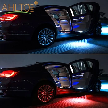 

2pcs Car Angel Wings Atmosphere LED Welcome Carpet Lamp Multi-Colorful White Blue Red Door Light Wings of Dream Car Fit All Cars