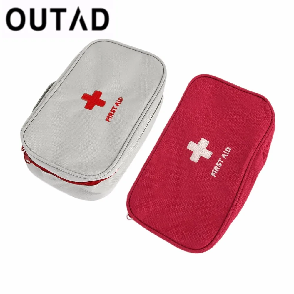 Multifunction Emergency Bag Zipper Nylon Pouch Camping Portable Handheld Medical Bag First Aid Kit Medicine Organizer Container