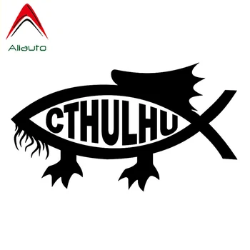 

Aliauto Fashion Animals Car Sticker Cthulhu Fish Decoration Vinyl Waterproof Reflective Creative Personality Decal,13cm*7cm