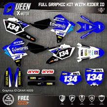 QUEEN X MOTOR Custom Team графические фоны наклейки 3M Набор наклеек для YAMAHA 14-18YZ250F 15-18YZ250FX WRF250 14-17YZ450F 009