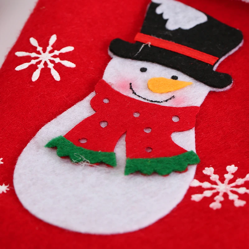 Urijk/рождественские чулки; тканевые носки в стиле Санта-Клауса; Подарочный детский мешок для конфет; карман с изображением снеговика и оленя; висящий орнамент с рождественской елкой - Цвет: A2