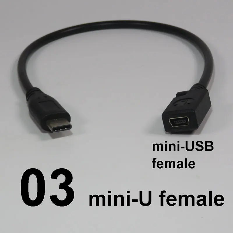 Адаптер для кабеля микро USB WAKEWO Мама папа с разъемом type C гибкий под прямым углом