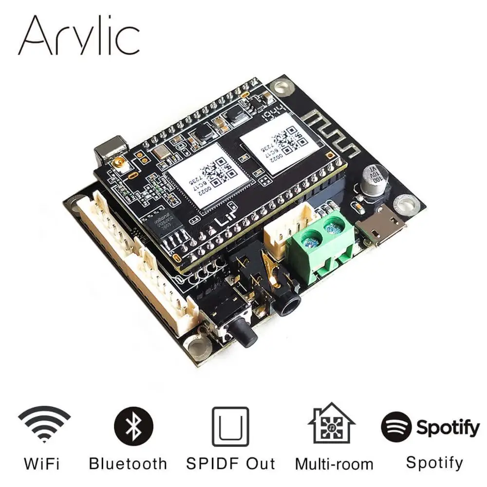 Плата приемника Up2Stream Mini Wi Fi Bluetooth 5 0 аудио модуль с Spotify Airplay DLNA 24 бит 192 кГц FLAC