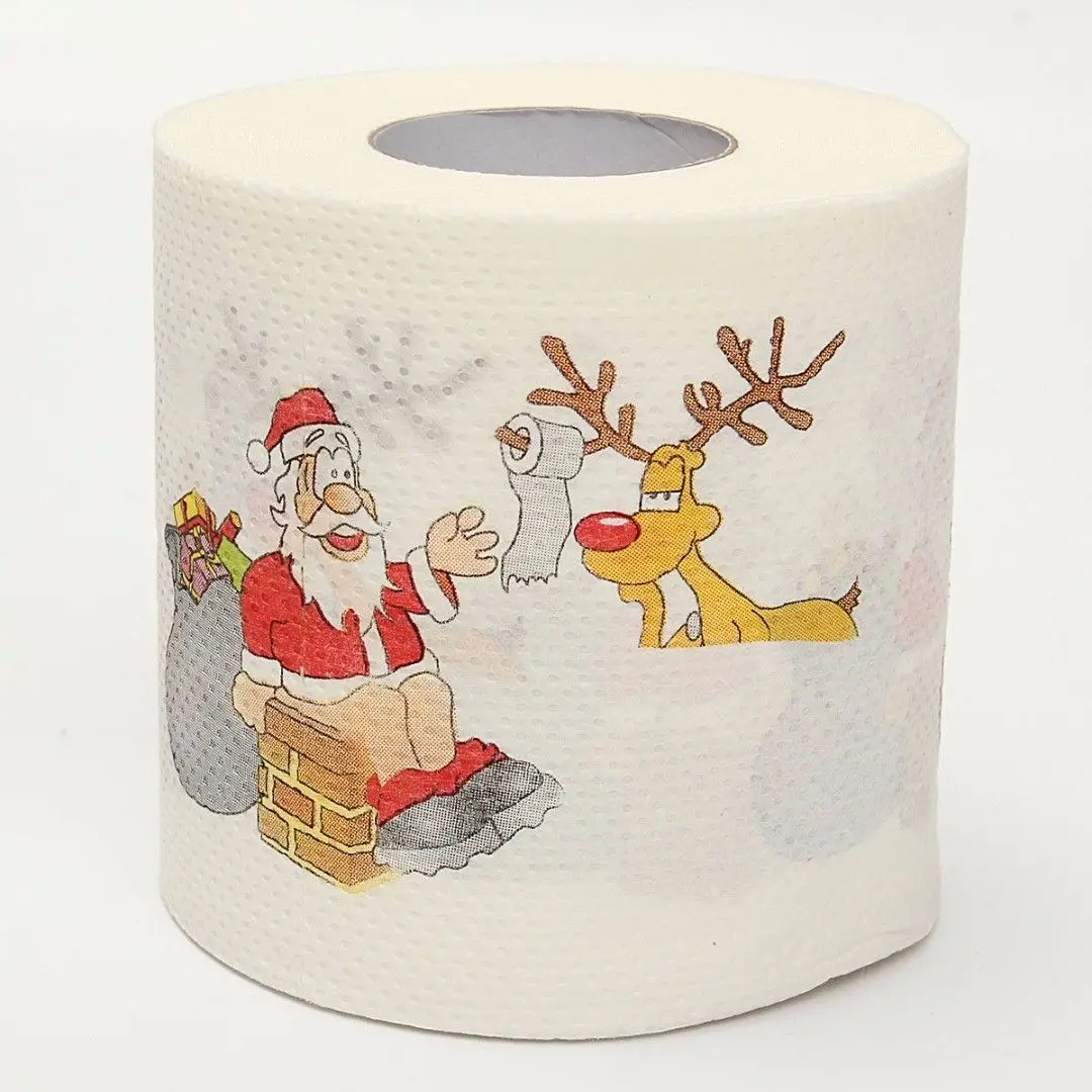 Рождественская рулонная бумага молочно-белый Санта-Клаус рождественские товары для дома туалетная бумага рулон Декор для гостиной горячая распродажа