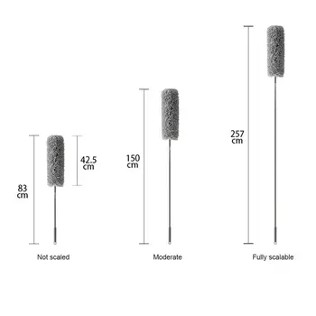 

2.5 M Dusting Duster Retractable Curved Feather Duster Ceiling Ceiling Dust Sweeping Artifact Household Cleaning Supplies