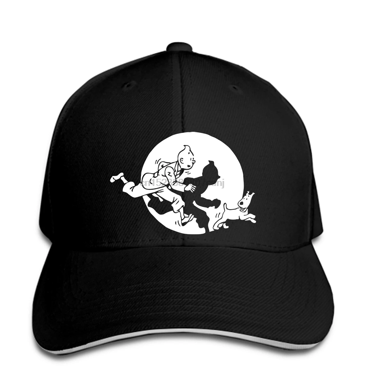 Бейсбольная кепка, мужские бейсбольные кепки, Повседневные шапки с забавным принтом "Приключения Тинтина"