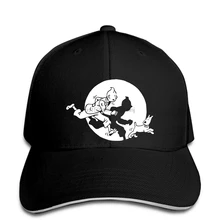 Бейсбольная кепка, мужские бейсбольные кепки, Повседневные шапки с забавным принтом "Приключения Тинтина"