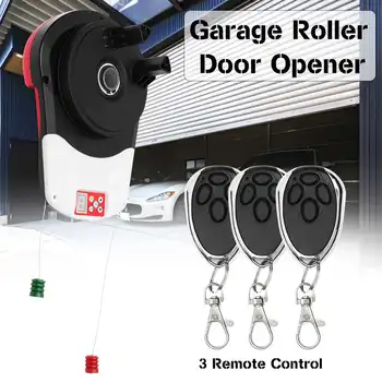 

110V 600N Garage Roller Door Auto Opener Motor with 3 Remote Control Electric Operator for Rolling Gate Automatic Door Operators