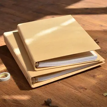 

Classic Notebook Cover Hard Cover Wear Resistant Light Brown Ruled Notebook Cover Stationery Folder Protective Shell CZ0048
