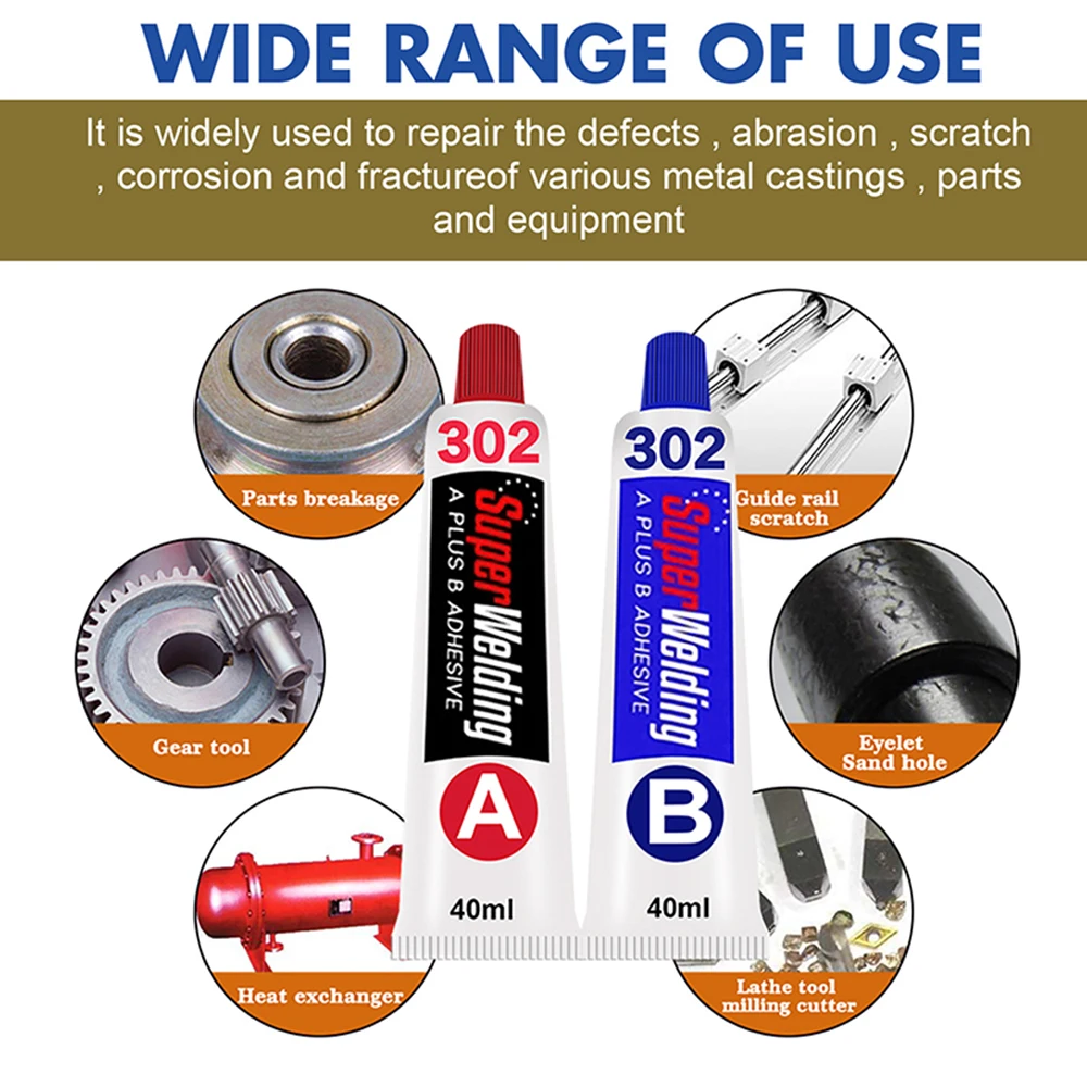 AB Glue Metal Glue Iron Stainless Aluminum Alloy Glass Plastic Wood And
