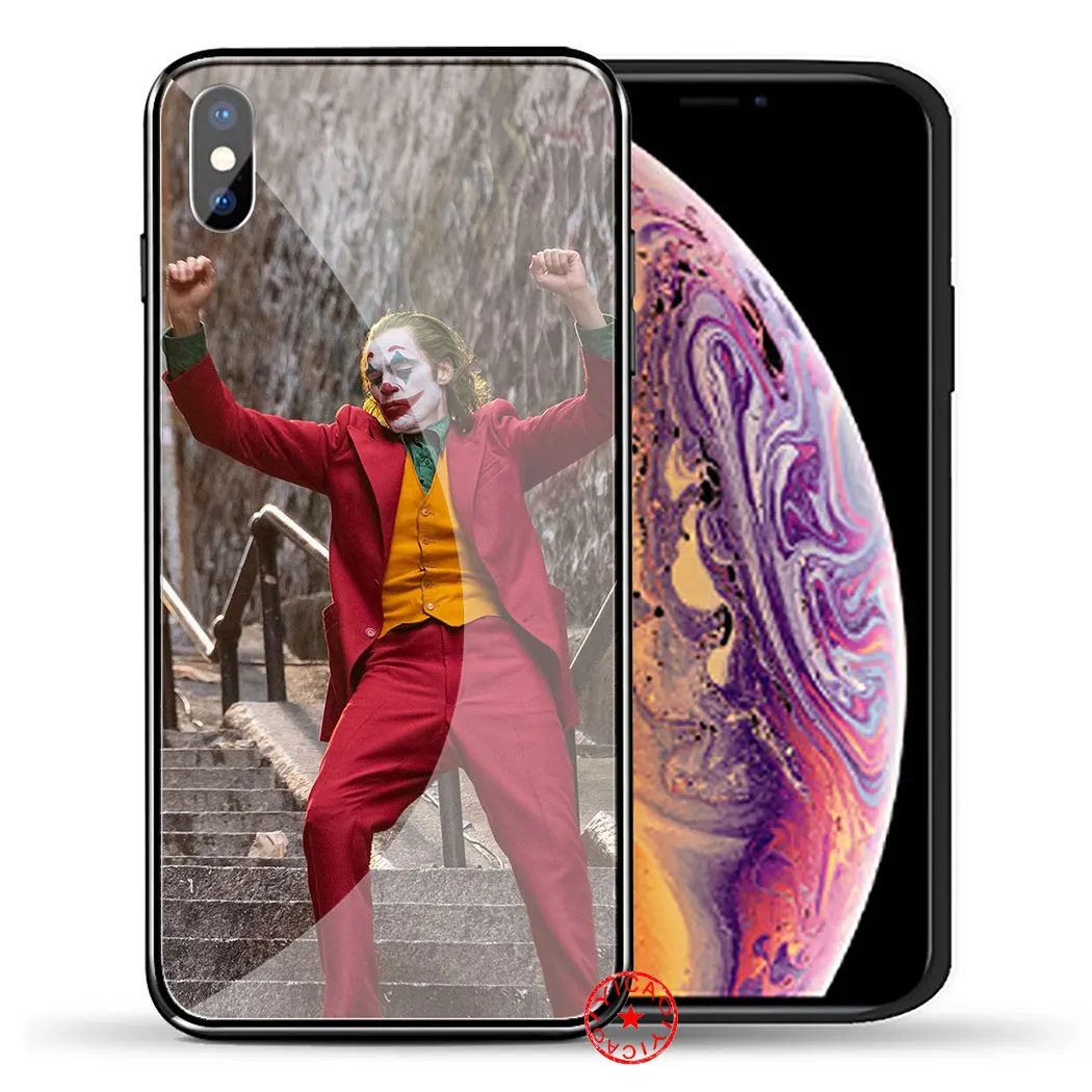 Joker movie Joaquin Phoenix, черное закаленное стекло чехол для iPhone 5 5S SE 6 6S 7 8 Plus 11 Pro X XR XS Max Pro - Цвет: TG6
