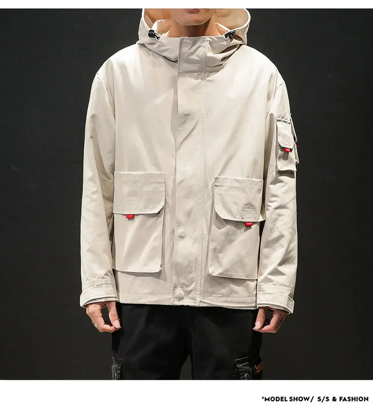 M-5XL мужские куртки и пальто уличная куртка-бомбер мужская ветровка модная одежда осень карго с капюшоном мужские пальто