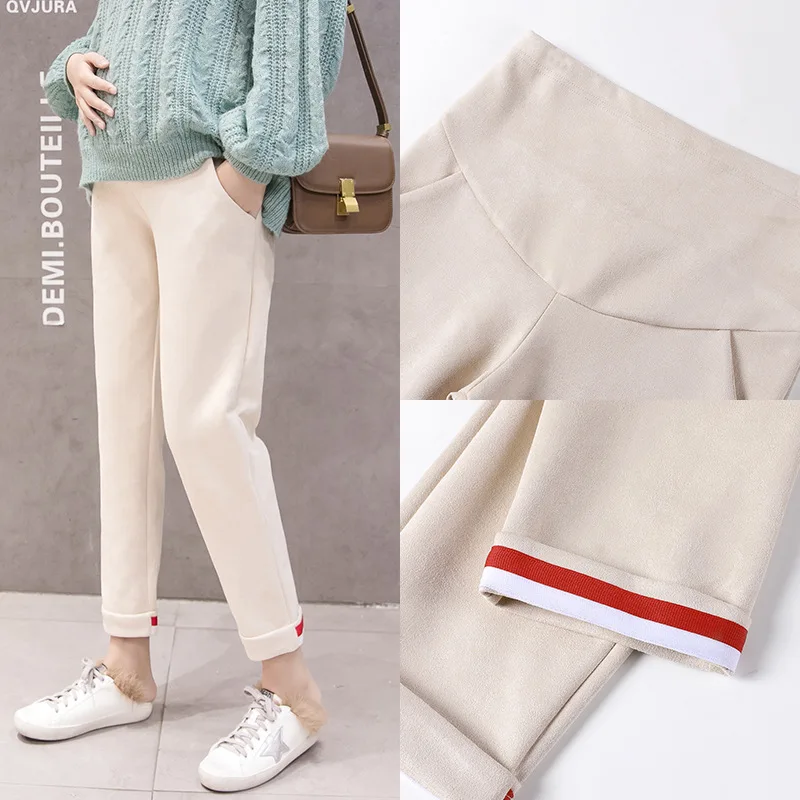 

Pregnant Women Pants Spring And Autumn Fashion Sports Stomach Lift Pants Loose Pregnant Women Pants Nursing Bdominal Stretch